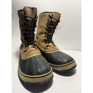 Sorel Caribou Duck Boots Mens US 11 Waterproof Leather Rubber Winter NM1561-281